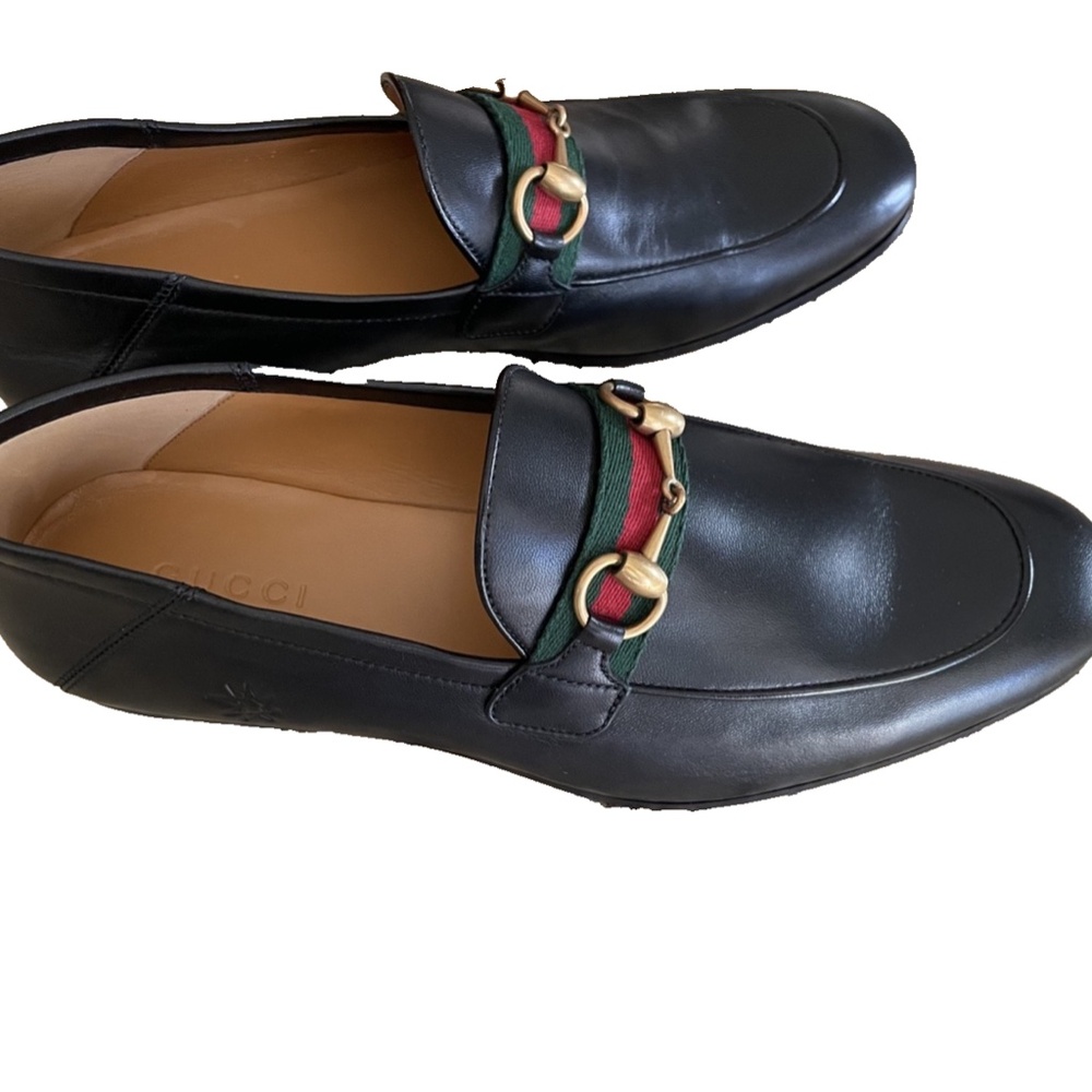 New in Box Men's Genuine Gucci Horsebit Agnello Plonge Shoes Black Size 8.5 - Picture 4 of 9